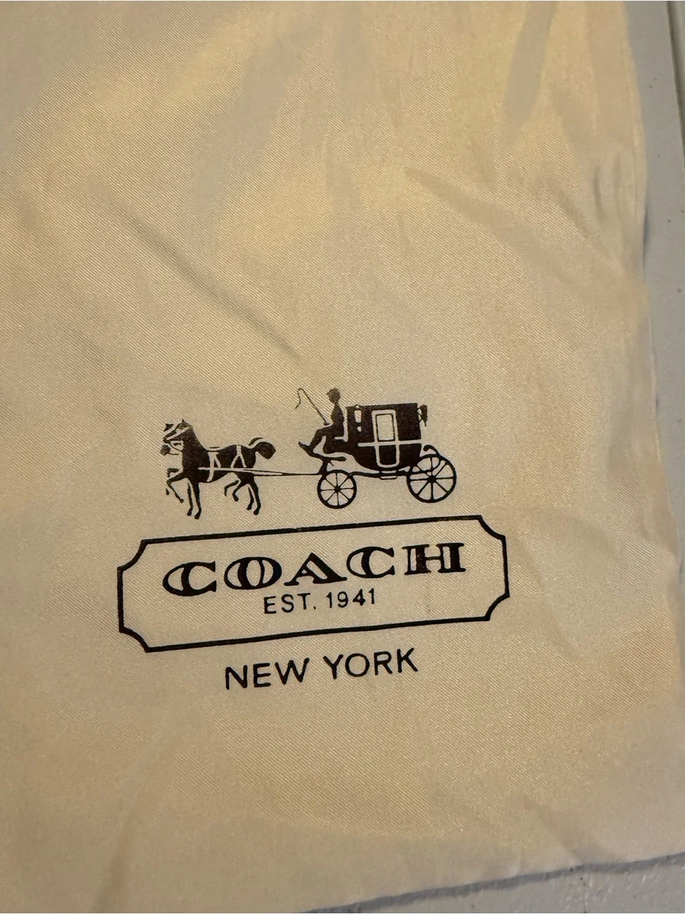 Coach Satin Drawstring Purse Dust Bag 23x18